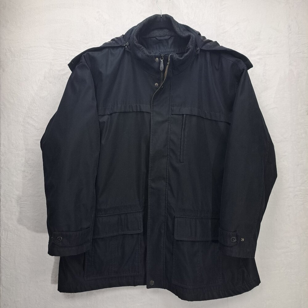 London Fog Hooded Coat 4XL Insulated Parka Coat With Removable Lining And Hood